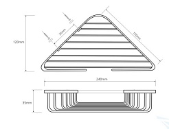 Bemeta Мыльница-решётка настенная угловая Cytro 104308175 – фотография-2