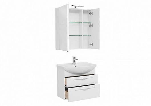 Aquanet Мебель для ванной Ирвин 85 белая – фотография-2