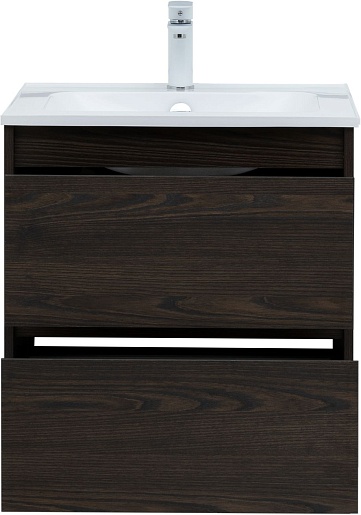 Aquanet Тумба с раковиной Nova Lite 60 (Арт) подвесная дуб черный – картинка-7