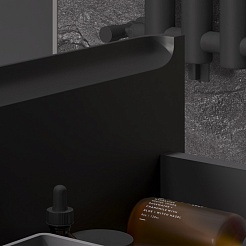 Equil Тумба с раковиной Eltoro 60 2 ящика напольная черный софт – фотография-3