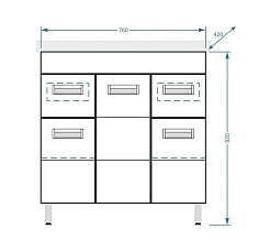 Stella Polare Мебель для ванной Фиора 80 – фотография-3