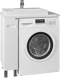 СанТа Тумба с раковиной под стиральную машину Лондон 80 L белая – фотография-1