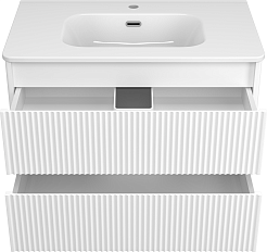 Brevita Тумба под раковину Riva 80 подвесная белая – фотография-3