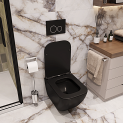 Ceruttispa Унитаз подвесной Mimi Aria MB CT8920 черный матовый – фотография-4