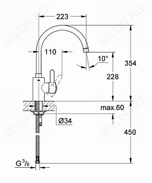 Grohe Смеситель "Eurosmart Cosmopolitan 32843000" – фотография-2