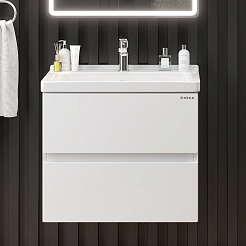 Onika Тумба под раковину Эвада 70 подвесная белая – фотография-4