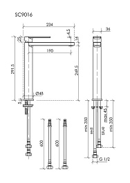 Sancos Смеситель для раковины Studio брашированный никель SC9016BN – фотография-3