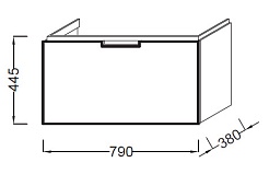 Jacob Delafon Тумба с раковиной Reve 80 белый, 1 ящик – фотография-4
