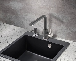 Milacio Смеситель для кухни Ultra MCU.555.MB черный матовый – фотография-5