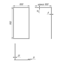 Paini Душевая перегородка PAINI-WalkIN100F 100x195 рисунок рамка – фотография-4