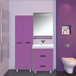 Misty Зеркало для ванной Джулия 50 сиреневое – фотография-2