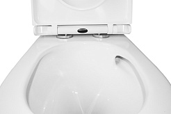 Azario Унитаз-моноблок Scala AZ-8101 безободковый с бачком с сиденьем микролифт белый – фотография-14