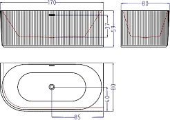 Esbano Акриловая ванна Bagama 170x80 L – фотография-4