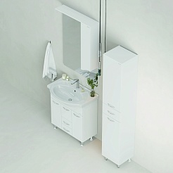 Onika Шкаф пенал Модерн 36 L с б/к белый – фотография-8