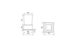 Excellent Стакан настольный RIKO DOEX.1614BL черный – фотография-2