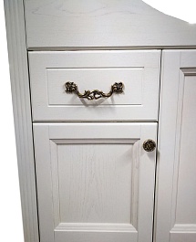 ValenHouse Тумба с раковиной Эллина 120 белая, фурнитура бронза – фотография-8