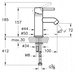 Vitra Смеситель Minimax S A42361EXP – фотография-2