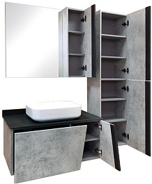 Comforty Мебель для ванной Эдинбург 90 T-Y9378 подвесная бетон светлый – фотография-5