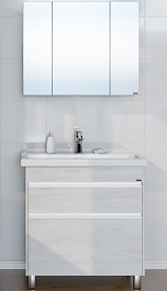 СанТа Мебель для ванной Уран 80 светлое дерево – фотография-1