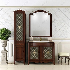 Opadiris Шкаф-пенал для ванной Виктория 44 R светлый орех – фотография-2