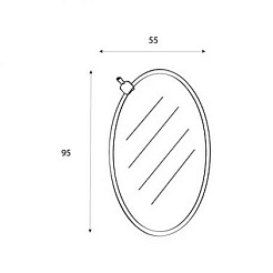 Cezares Зеркало OVALE 960 Argento – фотография-3