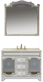 Misty Тумба с раковиной Элис 120 белая патина – фотография-2