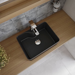 Teymi Накладная мебельная раковина Helmi Mini 41 цвет чёрный матовый T50289 – фотография-10