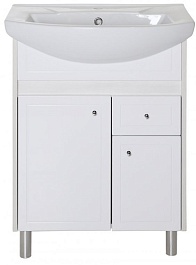 ASB-Mebel Мебель для ванной Орхидея 60 белое дерево – фотография-5