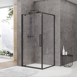 Black&White Душевой уголок Stellar Wind S877 Black 90x90 – фотография-2