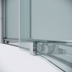 Grossman  Душевой уголок Cosmo 80x80x195 четверть круга профиль хром стекло прозрачное – фотография-7