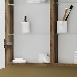 Sancos Зеркало-шкаф Mirror 100 с подсветкой MI100ECH дуб чарльстон – фотография-6