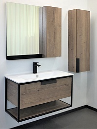 Comforty Зеркальный шкаф Кельн 90 дуб темный – фотография-3