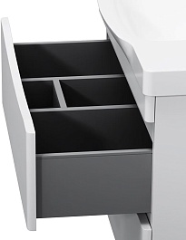 Am.Pm Тумба с раковиной Like 80 подвесная белый глянец – фотография-4