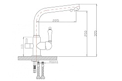 Zorg Смеситель для кухни "Clean Water ZR 313 YF-33" чёрный металлик – фотография-2