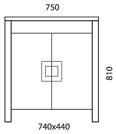 Тумба с раковиной "Quadro 75" – фотография-5
