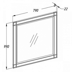 Opadiris Зеркало для ванной Фреско 80 орех – фотография-2