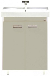 Misty Тумба для умывальника Джулия QVATRO 60 прямая бежевая – фотография-1