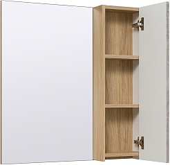 Runo Зеркальный шкаф Мальта 70 дуб/серый – фотография-2