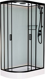Frank Душевая кабина F412 R black с крышей – фотография-1