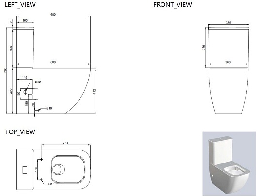 Allen Brau Унитаз напольный Liberty 4.33013.20 белый – фотография-10