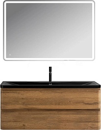 BelBagno Мебель для ванной Acqua 120 Rovere Rustico с раковиной BB1200/455-LV-ART-ALR-NERO – фотография-1