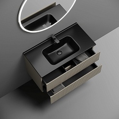 Sancos Тумба с раковиной Snob T 90 beige soft раковина Element 91 CN7002MB – фотография-4