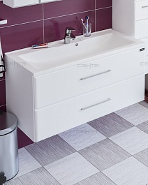 СанТа Тумба с раковиной Омега 100 подвесная – фотография-2