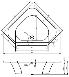 Riho Акриловая ванна AUSTIN 145х145 – фотография-3