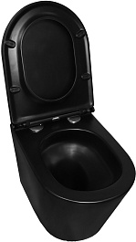 Azario Унитаз подвесной Teramo AZ-0053-UQ3-MB безободковый черный матовый – фотография-6