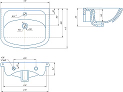 Runo Тумба с раковиной Лада 50 графит/дуб серый – фотография-9