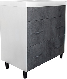 Mixline Мебель для ванной Сура 80 белая/графит – фотография-2