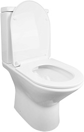 Azario Унитаз-компакт Fretta AZ-1223 безободковый с бачком с сиденьем микролифт белый – фотография-5