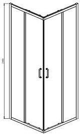 Aquatek Душевой уголок Ария 90x90 AQ ARI KV 09020BL профиль черный стекло прозрачное – фотография-6