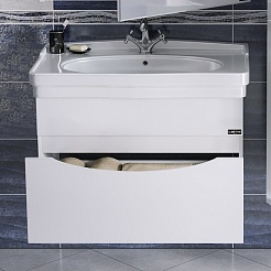 СанТа Тумба с раковиной Сатурн 85  подвесная – фотография-4